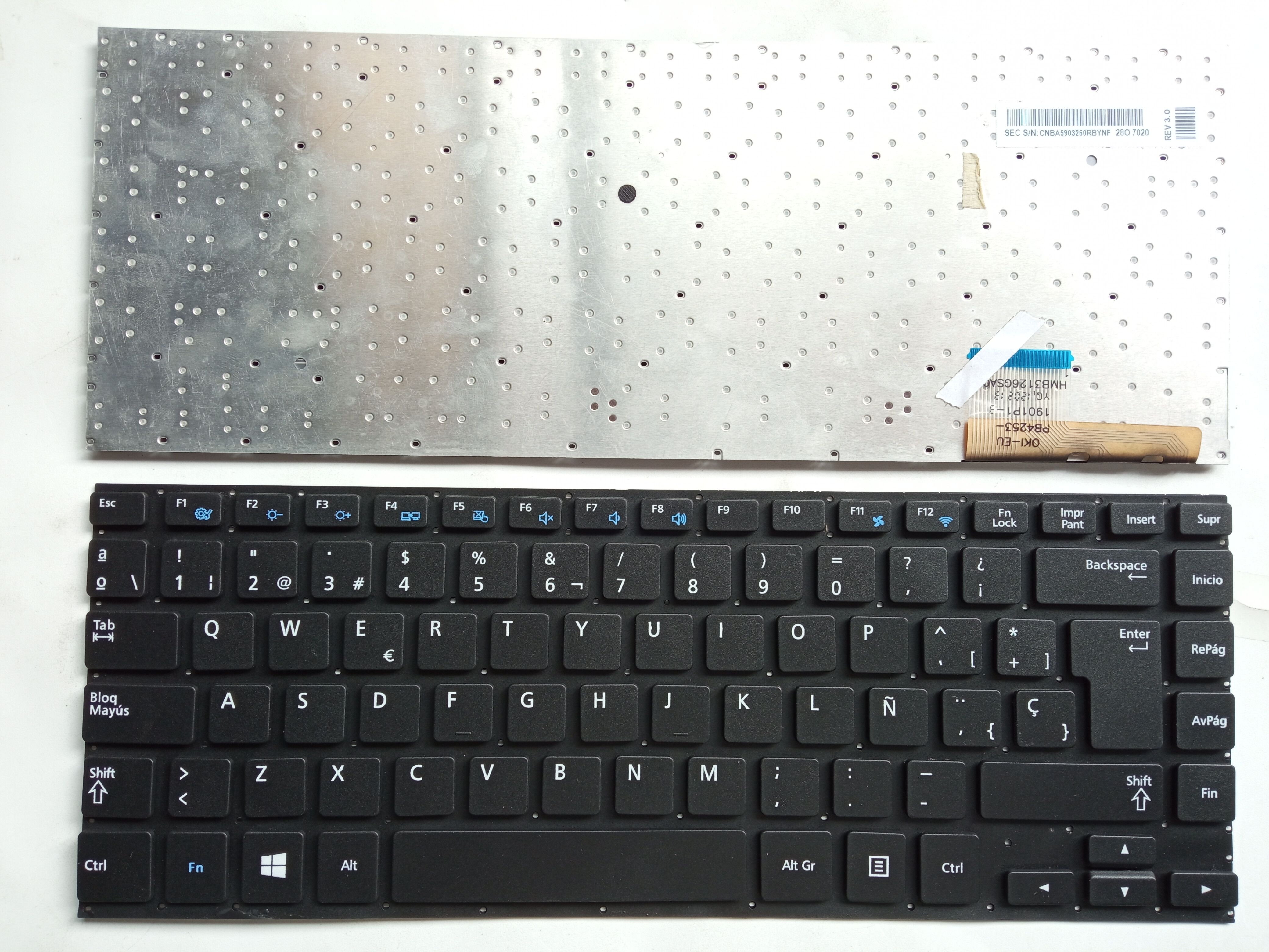 Picture of New Replacement Laptop Keyboard For SAMSUNG 530U4B/532U4B/520U4X/530U4C/535U4C BLACK (OEM) SP Layout